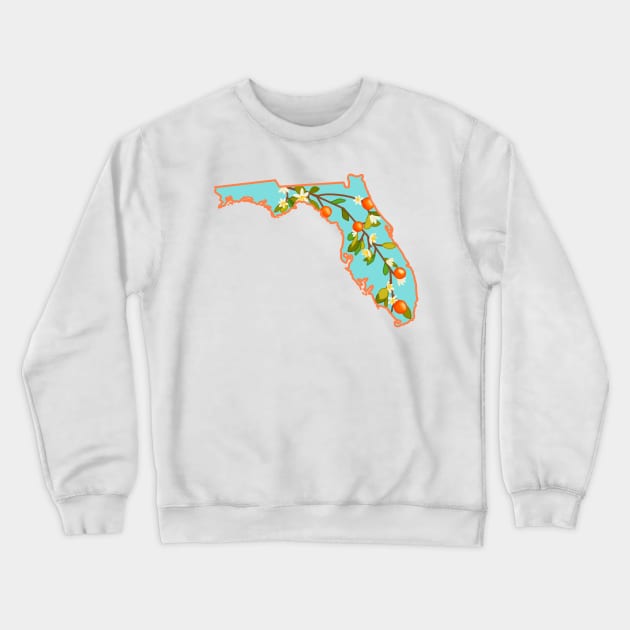 Florida state flower orange blossom Crewneck Sweatshirt by avadoodle